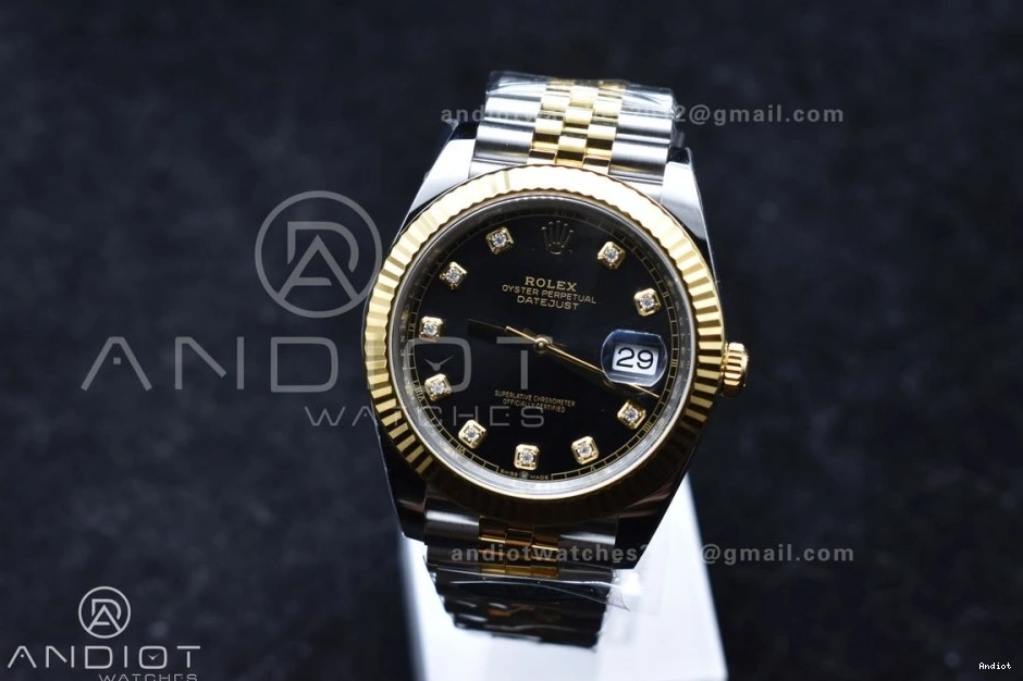 VR3235 Steel Jubilee On Clean 126333 YG 904L Dial YG SS 1:1 DateJust Best 41 Edition Bracelet Diamonds 0507